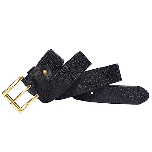 Men's Genuine Leather Crocodile Embossed Belt - 1.5" (38mm) Wide Single Prong Buckle For Work & Casual2