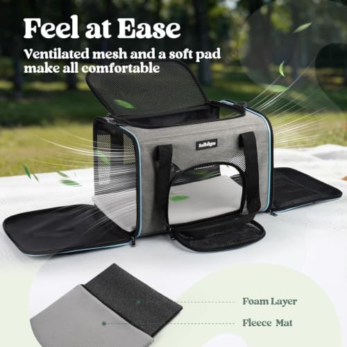 Image of rabbitgoo Cat Carrier Soft with Safety Buckles, Sturdy Comfortable Pet Bag