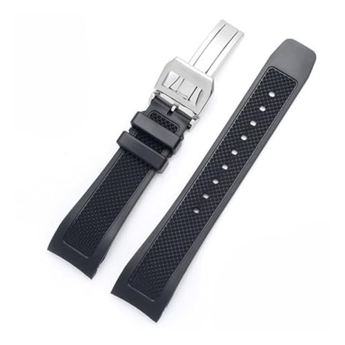 Bande de montre en caoutchouc noir pour chronographe Yacht Club IW390502