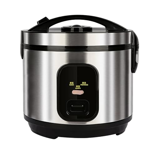 4L,Cuociriso (2-5L), Cuociriso per Uso Domestico, Rivestimento in Acciaio Inossidabile 304, per 1-8 Persone, Perfetto per Riso Bianco/Integrale, Porridge e Zuppa