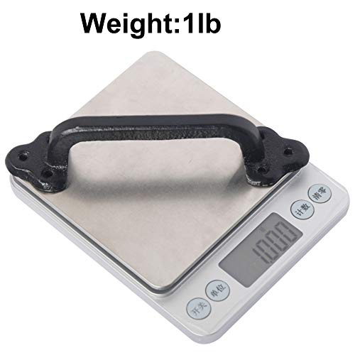 image for WEBI Rustic Gate Handle:9 Inch Cast Iron Sliding Barn Door Handle,Vint