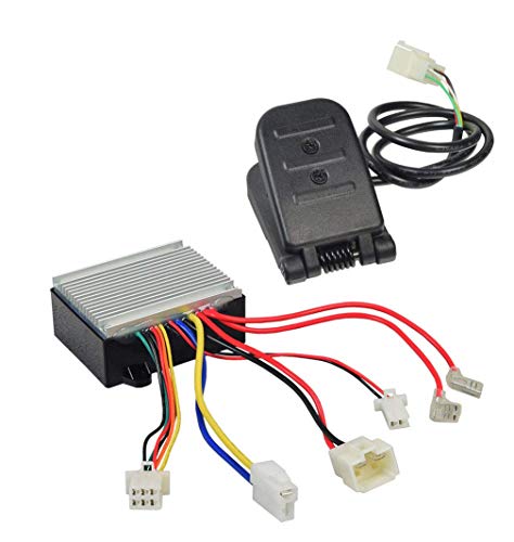 Throttle and Controller Kit Compatible with Razor Crazy Cart - Replacement 24V Control Module HB2430-TYD6K1 and Foot Pedal Throttle W25143490043 (6 Wire) for Razor Crazy Cart V5+ and CC DLX V1+