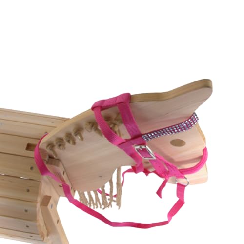 PFIFF 103126 Trensenzaum „Lotty“ für Spiel- & Holzpferde, Spieltrense, Trense für Spielpferd, Einheitsgröße, Pink, Kindergerecht