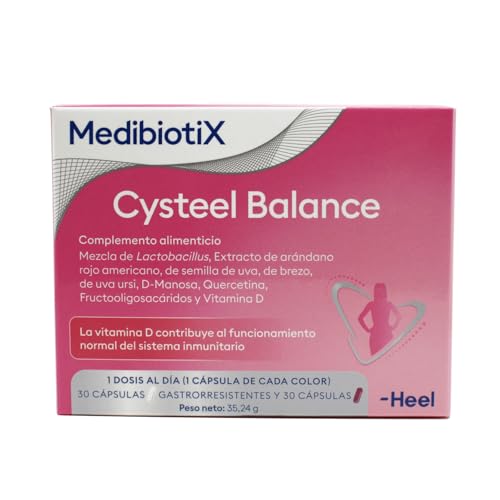 MedibiotiX – Cysteel Balance, Complemento Alimenticio con Prebióticos, Probióticos, Arándanos y D-Manosa, Equilibra la Microbiota Intestinal y Vaginal, Bienestar del Aparato Urinario–cápsulas-30 días