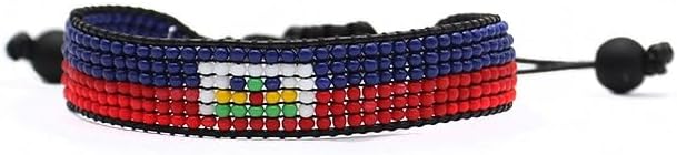 Flag Bracelet | Adjustable Handmade Flag Bracelet Beaded and Boho Style Rope Bracelet - Image 5