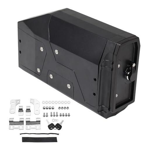 GIDIBII Motorcycle Tool Box,Stainless Steel Gear Tool Box Waterproof Side Boxes Compatible with BMW R1250GS/ADV R1200GS/ADV (Black)