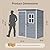 Gizoon 5x3 FT Outdoor Storage Shed with Lockable Door, Resin Weatherproof Plastic Garden Shed with Floor & Ventilation, Backyard Shed for Patio, Lawn Tools, Bike, and Toys