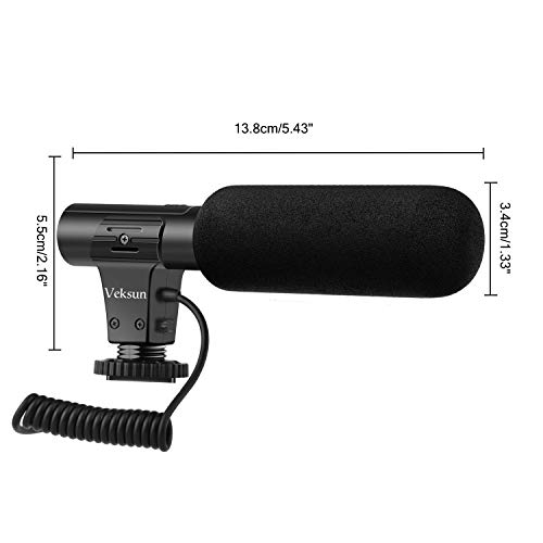 Camera Microphone, M-1 Video Microphone for DSLR Interview Shotgun Mic for Canon Nikon Sony Panasonic Fuji Videomic with Windscreen 3.5mm Jack