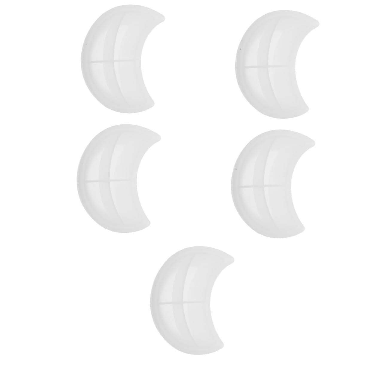 5pezzi Moon Shape Silicone Mold for Storage Plate Crafting Premium Quality Epoxy Resin Tray for Creative Art Projects and Unique Ideas