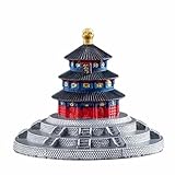 Peking Tempel des Himmels Gebetshalle Skulptur, Harzfigur für Heimdekoration, Lankenbau-Ornament, einzigartige Geschenkidee, graues dekoratives Stück