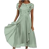 Abendkleider Elegant Für Hochzeit Kleid Hochzeitsgast Damen Abschlusskleid Wickelkleid Festliche Kleider Für Damen Kleider Lang Elegant Abendkleid Lang Multiway Kleid,#001 Grün,XL