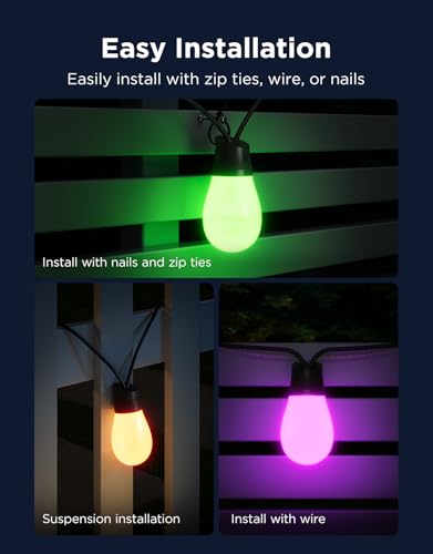 96' Govee S14 Bulb Outdoor RGBICWW String Lights 2 - image 6