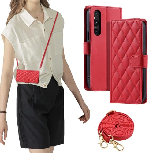 laddutoi FOR Sony Xperia 1 V(SO-51D/SOG10) �P�[�X xperia 1 v �P�[�X �蒠�^ ������� �X�g���b�v�t�� �X�^���h�@�\ �J�[�h���[ �y�� ���^ �ϏՌ� ����PU���U�[ ����h�~ ���z�^ �����}�O�l�b�g �J