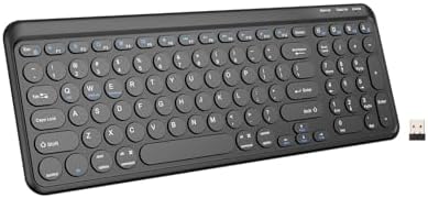 TECKNET Wireless Keyboard Bluetooth & 2.4G USB, Up to 4-Device Connection, USB C Rechargeable Battery, Quiet Typing, Compact Layout, 7° Ergonomic Tilt, Compatible with Windows/Android/iOS, Black TECKNET Wireless Keyboard Bluetooth & 2.4G USB, Up to 4-Device Connection, USB C Rechargeable Battery, Quiet Typing, Compact Layout, 7° Ergonomic Tilt, Compatible with Windows/Android/iOS, Black