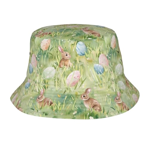 VunKo Easter Cute Rabbit Eggs Spring Bucket Hats for Women Summer Sun Beach Travel Outdoor Fishing Cap Unisex Men Bucket Hat