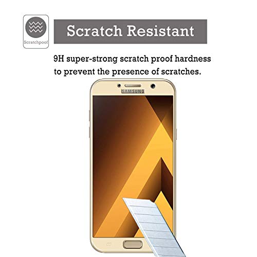 Image of Screen Protector for Samsung Galaxy A9 Pro (Gold) Tempered Glass Edge-to-Edge 6D Screen Guard With Installation Kit