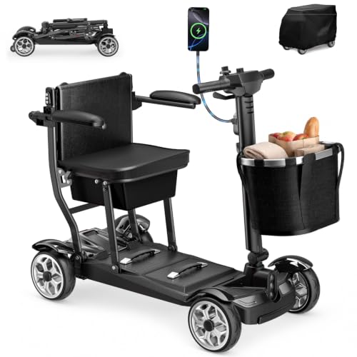 Image of 4-Wheel Motorized Scooters for Seniors-39LBS Light Frame& 30 Miles Range