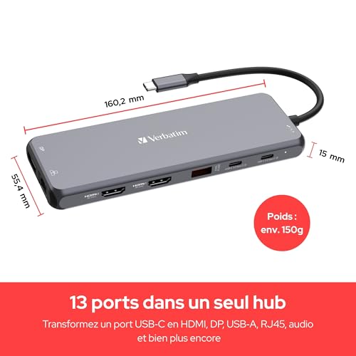 Verbatim CMH 13 USB Type C 10000 Mbit/ Neuf - vue 5