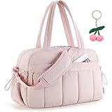 Gym Bag for Women, Duffle Bag for Travel with Wet Pocket, Lightweight Carry on Weekender Duffel (Pink)