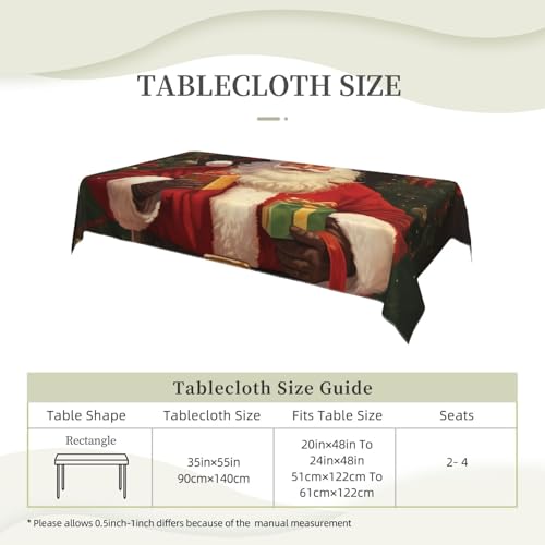 Nappe imperméable rectangulaire 89x140 anti-tache pour table de Noël - 4
