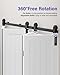 ZEKOO Bifold Barn Door Hardware: 48 inch Bi-fold Sliding Barn Door Hardware Track Kit for 44