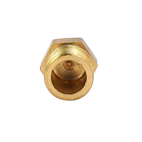 Sourcingmap 6 Pcs 1/8BSP Male Thread Brass Hex Head Pipe Plug Connector Fitting - Image 3