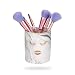 BEKVÄMT Makeup Brush Holder Marble Makeup Brushes Cup Holder Ceramic Cosmetic Storage Organizer Toothbrush Holder for Vanity or Bathroom Countertop