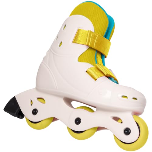 SKT HP Adjustable Inline Skates for Kids Ages 3-8, Ultra Lightweight Beginner Roller Skates for Toddlers Boys Girls, DIY Paintable Kids Inline Skates Comfortable Fit for Indoor Outdoor Sport