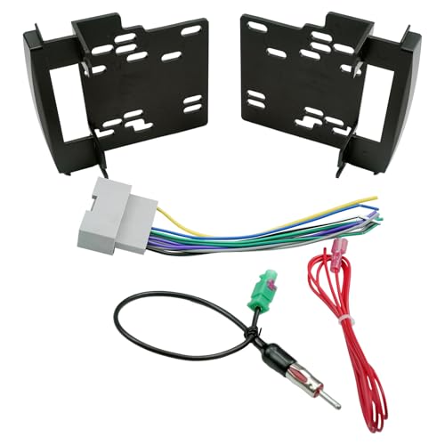 Double DIN Radio Installation Dash Kit W/Radio Wire Harness Fit