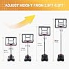 41honllm3ll - Kids Basketball Hoop for Indoor Outdoor Play for 3 4 5 6 7 8 Year Old Stand Adjustable Height 2.9 ft-6.2 ft, Basketball Hoops Goal Ball Games Toys for Boy Girls Age 3-4 5-6 7-8