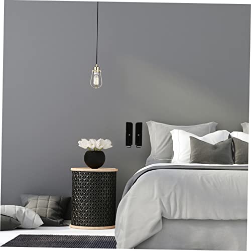 WOONEKY 1 par de adesivos pretos para tablet de cabeceira/para estação de apoio móvel ajustável univ