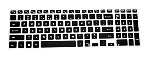 PcProfessional Black Ultra Thin Silicone Gel Keyboard Cover for Dell Inspiron 15 5000 Series 15.6