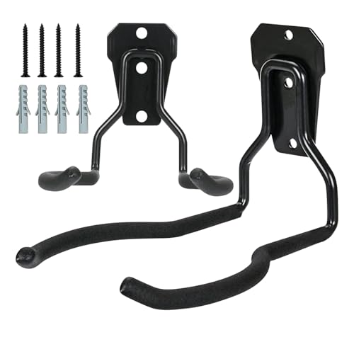 lyanny Crochets Mural Garage Noir Antirouille, Ranger vos Outils Encombrants - 7
