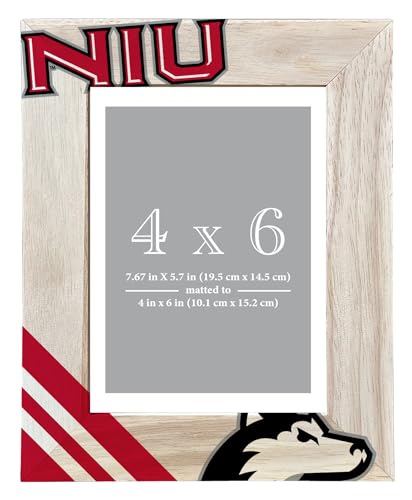 R and R Imports Northern Illinois Huskies Officially Licensed College Printed Wooden Photo Frame 4X6 – Vertical Display