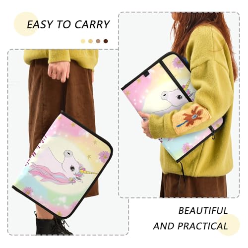 Carpeta pastel A4 con 13 bolsillos y cremallera para proteger dibujos y documentos escolares 4