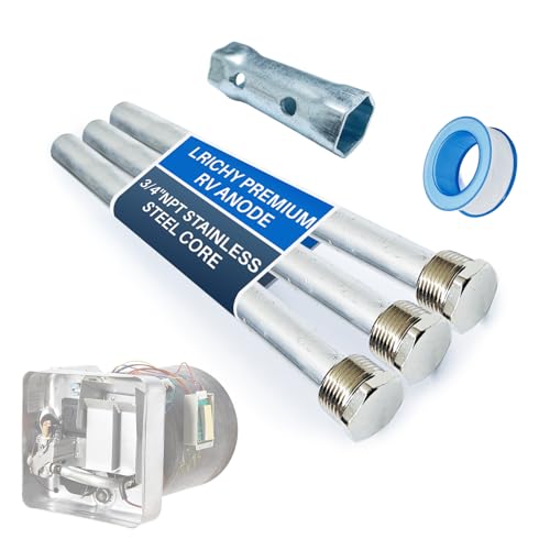 Image of 232767 Upgraded RV Water Heater Anode Rods for Suburban, 3-Pack | 9.25 X 3 /4'' NPT Magnesium Rods with Rust-Resistant Hex Heads; Helps Reduce Tank Corrosion and Protect the Liner