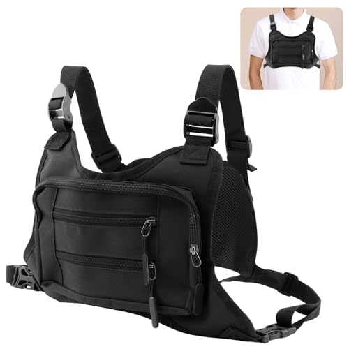 ‌Sports Chest Bag for Men Women, Running Vest Bag, Water-Resistant Oxford Fabric, Breathable Back System for Workouts, Skiing, Cycling, Hiking, Motorcycle Accessories‌