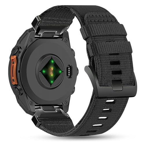 26mm Wear-Resistant Nylon Band Compatible with Garmin Tactix 8-51mm/Tactix 7 Pro/Epix Pro 51mm/Instinct 2X/Enduro 51mm, Quick Fit Farbic Strap for Fenix 8-51mm/Fenix 7X/6X/5X/3/3HR