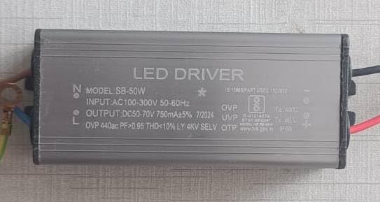 Image of Led Driver for Street /Flood Light Repairing 36watt 750 /900mA | Input: AC 230V Output: 24-40V | BIS Approved | IP66 Waterproof (36Watts, 900mA,) (1)