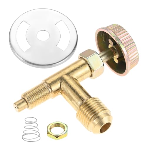 Mgoodoo 3/8 Male Swivel Flare Propane Gas Inlet Control Valve Kit with 0.047 Orifice Nozzle Jet and Air Intake Damper Spring Holder for Outdoor Cooking Stoves Grills Camping and Tailgating