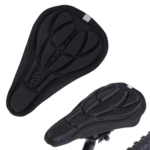 Housse De Selle De Velo Ultra Confortable En Mousse A Memoire De Forme Double Couche, Coussin De Siege Ergonomique Pour Velo Electrique Homme Et Femme, Idéal...