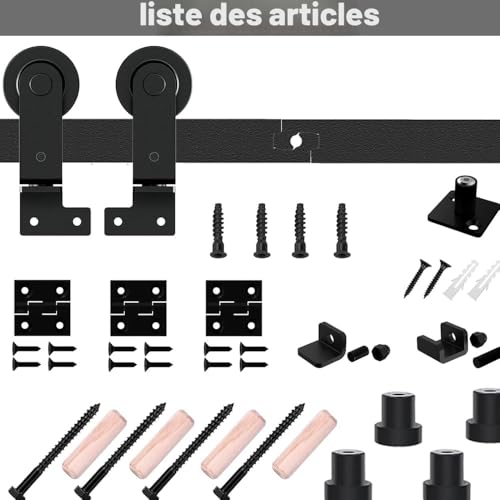 Systeme de Porte Coulissante Pliante 92cm pour Dressing et Studio Compact - 7
