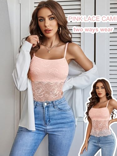 Image of Avidlove Womens Camisole Lace Spaghetti Strap Tank Top Tube Slim Basic Cami Tops