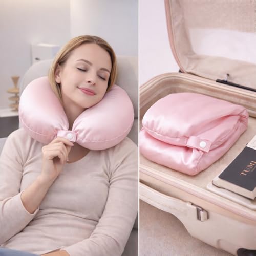Almohada de seda para viaje, funda para cuello miniatura 4