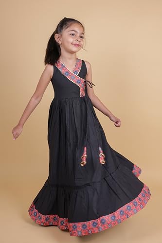 Image of Tasas Girls Floral Anarkali Kurta|Ethnic Wear for Girls|Traditional Girls Ethnic Wear|