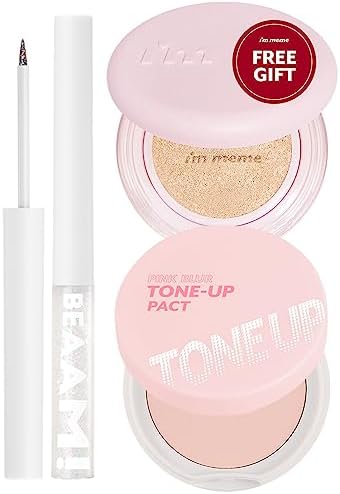 I'M MEME Pink Blur Velvet Cushion Set 01 Ivory | Pink Blur Pact, Wonder Velvet Cushion and Glitter Beam Gift Set