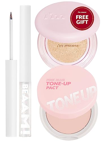 I'm Meme Pink Blur Velvet Cushion Set 01 Ivory | Pink Blur Pact, Wonder Velvet Cushion And Glitter Beam Gift Set #TOP1