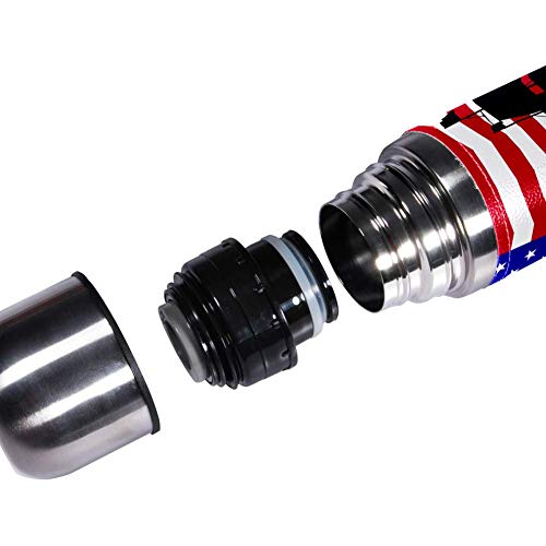 Columbus Ships cubierta de cuero térmica taza aislante taza de acero inoxidable té café taza de viaje botella de agua… - Imagen 5