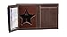 Perfect Fit Shield Wallets 5 Point Star Florida Sheriff Five Point Star Badge Style Hidden Badge Wallet Leather (Cutout PF-185) Brown