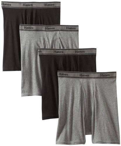 Hanes Ultimate Men's 4-Pack FreshIQ Tagless Cotton...